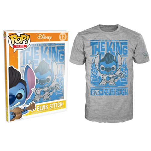 Lilo & Stitch Elvis Luau Gray Pop! T-Shirt