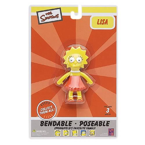 Simpsons Lisa Simpson Bendable Figure Nj Croce Simpsons Action Figures Bendables At 