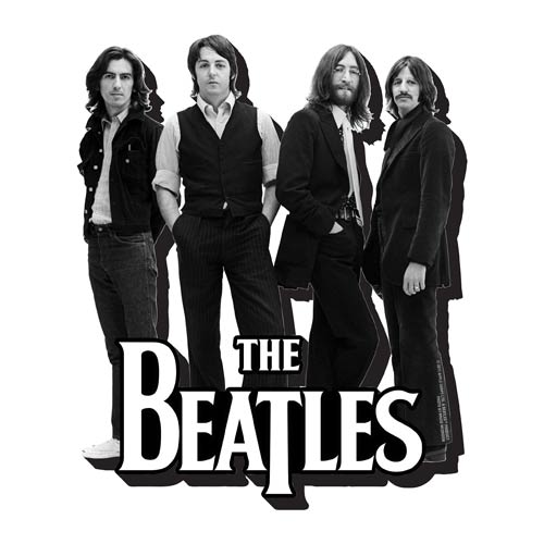 Beatles Black and White Funky Chunky Magnet - Aquarius - Beatles ...