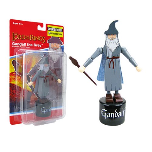 The Lord of the Rings: Fellowship of the Rings Gandalf the Grey Wooden Push Puppet - Convention Exclusive