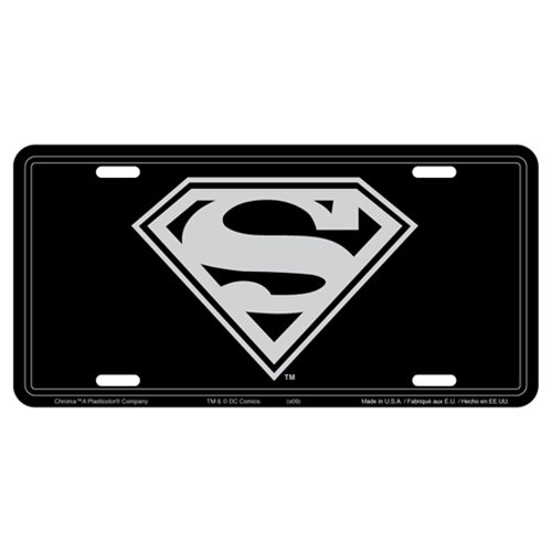 Superman Logo Stamped Metal License Plate - Chroma Graphics - Superman ...