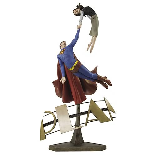 superman flying statue