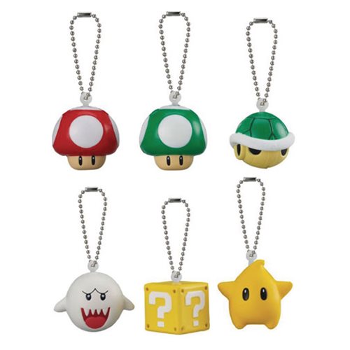 Super Mario 3D World Soft Squeeze Key Chains 6-Pack - Banpresto - Super ...
