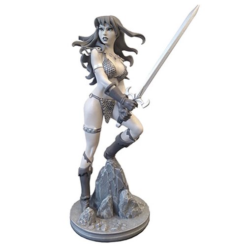 Red Sonja by Amanda Conner Black and White Variant Statue