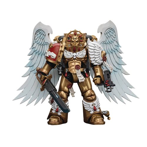 Joy Toy Warhammer 40,000 Blood Angels Sanguinary Guard with Encarmine Sword Version 1 1:18 Scale Action Figure