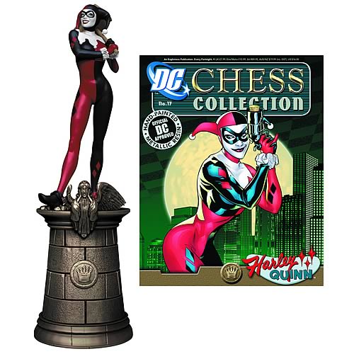 Batman Harley Quinn Black Queen Chess Piece with Magazine - Eaglemoss ...