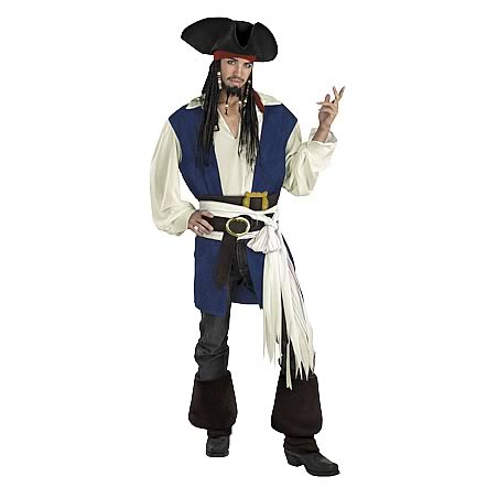 Pirates 2 Jack Sparrow Deluxe Adult Costume - Disguise - Pirates of the ...