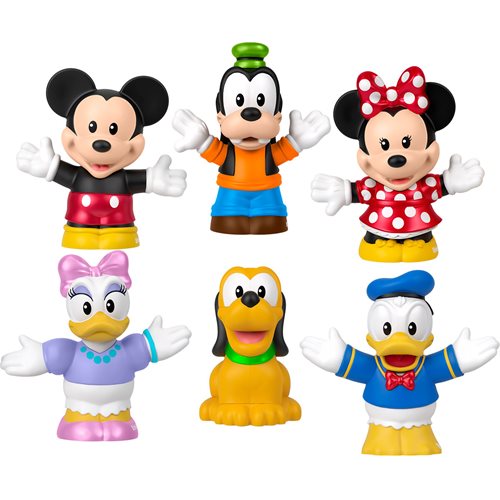 Disney 100 Mickey Mouse & Friends Little People 6-Pack Figures by Fisher-Price, Multicolor