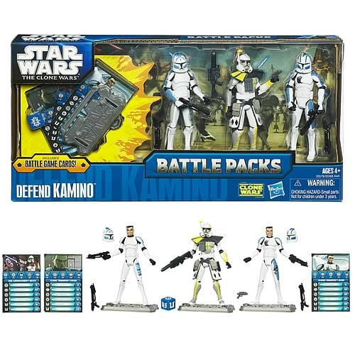 STAR WARS THE CLONE WARS 3 3/34 ACTION FIGURE DEFEND KAMINO BATTLE 