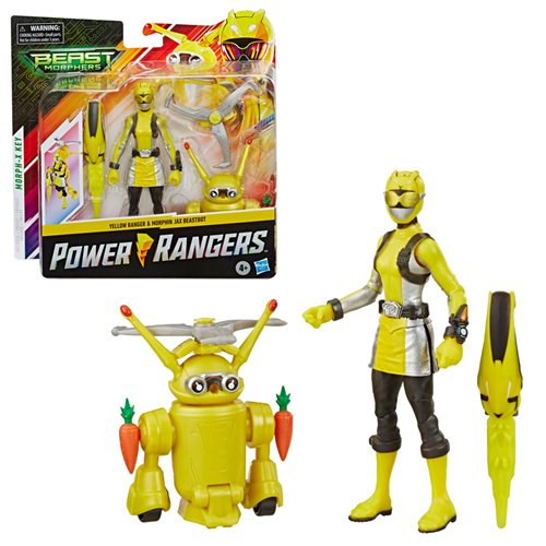 EAN 5010993640331 product image for Power Rangers Beast Morphers Yellow Ranger and Morphin Jax Beast Bot 6-Inch Acti | upcitemdb.com