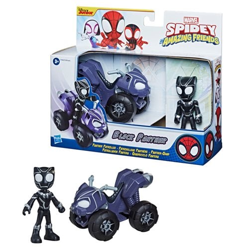 Spider-Man Spidey and His Amazing Friends Black Panther and Panther Patroller Vehicle