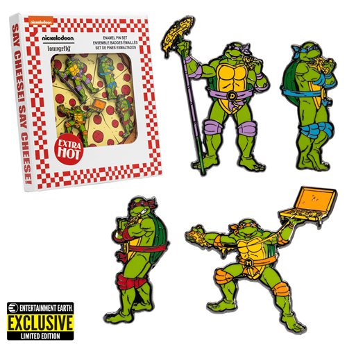 Teenage Mutant Ninja Turtles 1 1/2-Inch Enamel Pin Set of 4 - Entertainment Earth Exclusive