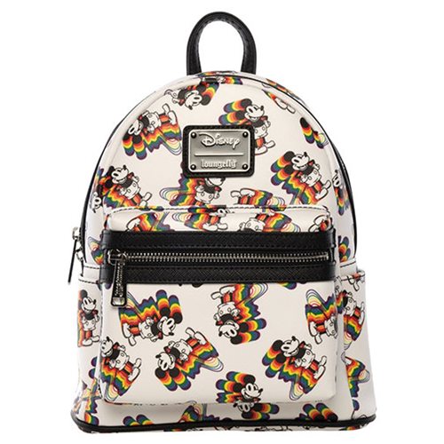 Mickey Mouse Rainbow Print Mini Backpack
