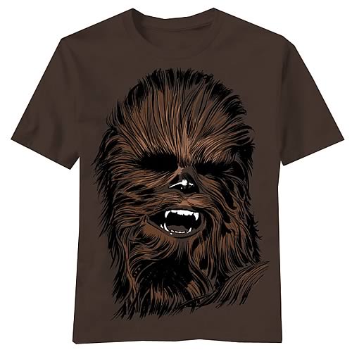 Star Wars Chewbacca Chewie Face Brown T-Shirt - Mad Engine - Star Wars ...