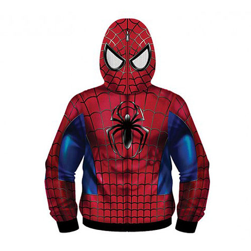 Spider-Man Sublimated Costume Fleece Zip-Up Hoodie - Mad Engine ...
