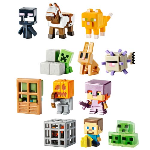 Minecraft Collectible Figures 3-Pack Wave 4 Revision 1 Case - Mattel ...