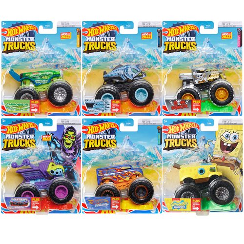 Hot Wheels Monster Trucks Color Reveal 2023 Mix 2 Vehicle Case of 8