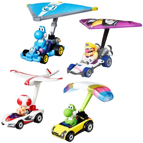 Mario Kart Hot Wheels Gliders Mix 3 2024 Vehicle Case of 4 -  Super Mario Bros., GVD30