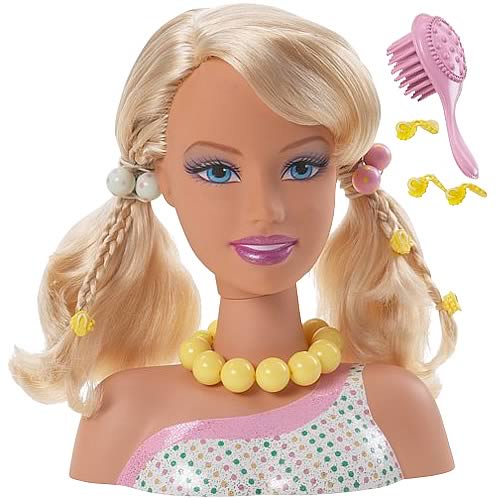 barbie doll head toy