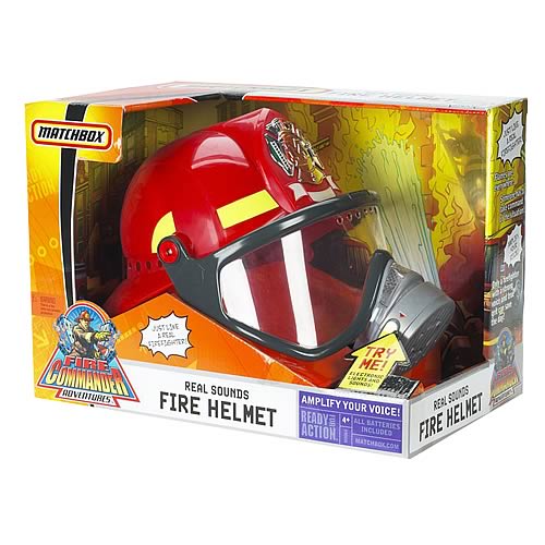matchbox fire commander adventures real sounds fire helmet