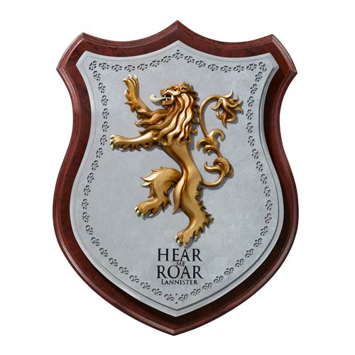 Game of Thrones Lannister Lion House Crest Wall Plaque - Noble