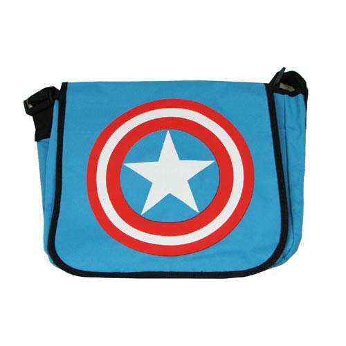 Captain America Shield Messenger Bag - Silver Buffalo - Captain America ...