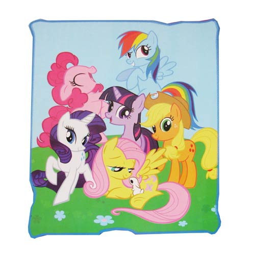 My Little Pony Friendship is Magic Throw Blanket - Silver Buffalo - My ...