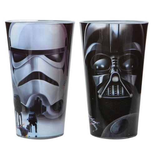 Star Wars Darth Vader and Stormtrooper Pint Glass 2-Pack - Silver ...