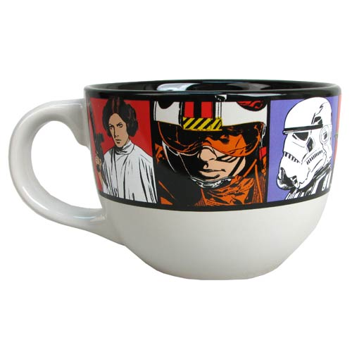 UPC 812494023089 product image for Star Wars Cartoon Grid 24 oz. Ceramic Soup Mug | upcitemdb.com