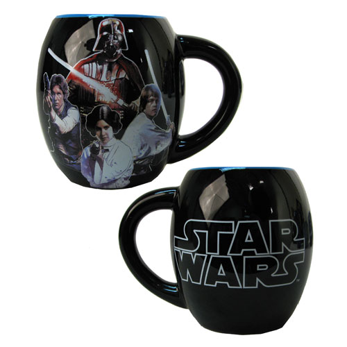 UPC 817989018564 product image for Star Wars Characters Black 18 oz. Ceramic Oval Mug | upcitemdb.com