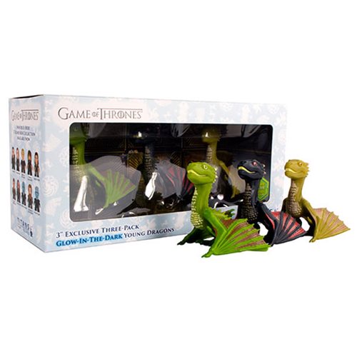Game of Thrones Young Dragons Glow-in-the-Dark 3-Inch Titan Vinyl Figure 3-Pack - 2019 Convention Exclusive