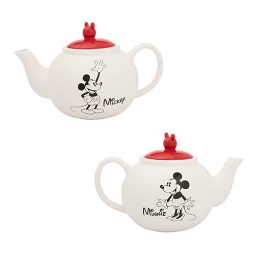 Mickey and Minnie Mouse Sculpted Ceramic Teapot