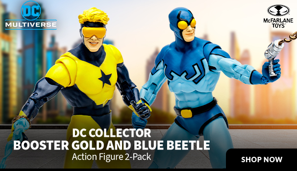 Mcfarlane Toys DC Booster Gold and Blue Beetle 2 Pack Action Figure 