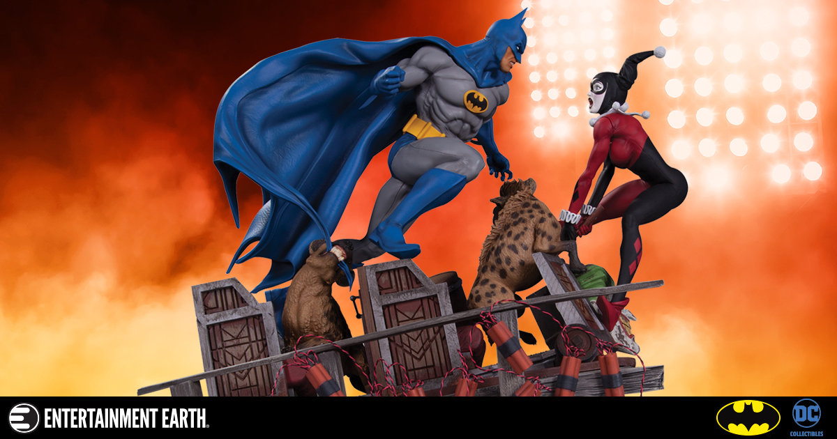 Batman and Harley Duke It out in This New Statue