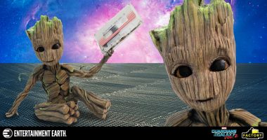 Rock out with This Groot Premium Motion Statue