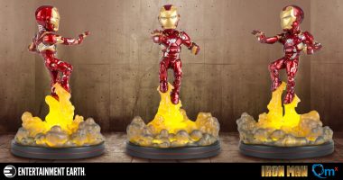 Iron Man Blasts off in a New Light-Up Q-Fig FX Diorama